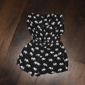 Forever 21 Strapless Elephant Romper